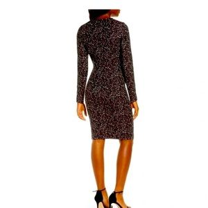 DESOTO LONG SLEEVE PRINT SHEATH DRESS IN TIC TAC